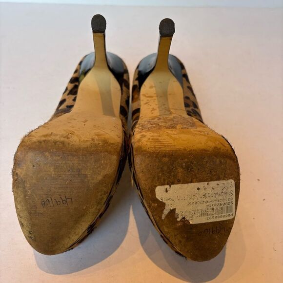 Steve Madden Women's Brown Tan Leopard High Heels Size 8M Bevv-L - Picture 7 of 8